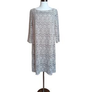 JESSICA HOWARD Dress 16 Lacey Neutral Dressy Event Wedding Mother Of Sparkle